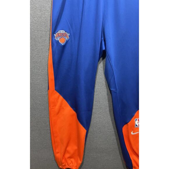 Nike New York Knicks NBA Pregame Warmup Button Sweatpants Blue MEN Size L Tall - Picture 4 of 12
